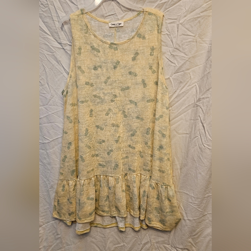 Cream n Sugar size 1x yellow tank